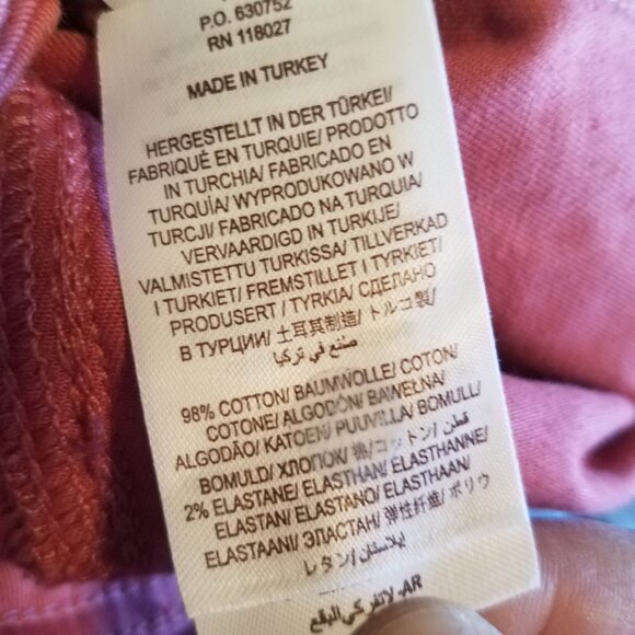 Boden Pants Women's 8P Petite Abingdon Trousers Dusty Red T0727 Cotton Elastane - Picture 10 of 11